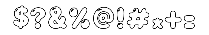 Guby Bambam Shine Outline Font OTHER CHARS