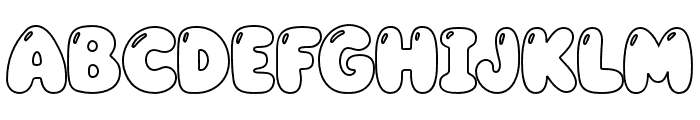 Guby Bambam Shine Outline Font UPPERCASE