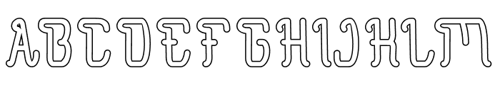 Guitar Electric-Hollow Font UPPERCASE