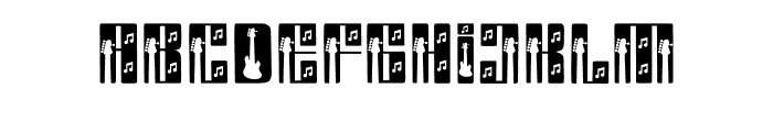 Guitar Hero Font UPPERCASE