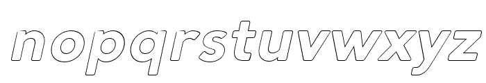 Gunaydin Outline Italic Font LOWERCASE