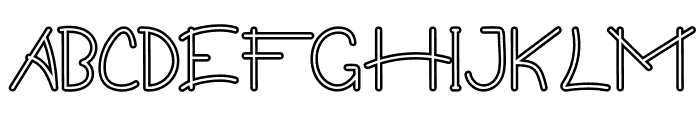 Guritno Outline Font LOWERCASE