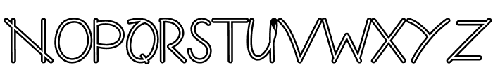 Guritno Outline Font LOWERCASE