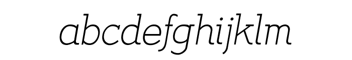 HA Noirda Slab Light Italic Font LOWERCASE