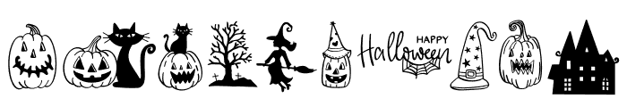 HALLOWEEN GHOSTS Font OTHER CHARS