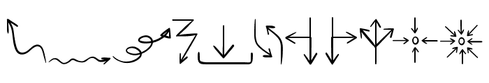 HAND DRAWN AROW Font OTHER CHARS