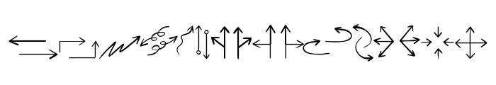 HAND DRAWN AROW Font UPPERCASE