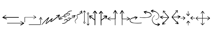 HAND DRAWN AROW FONT