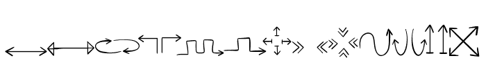 HAND DRAWN AROW Font LOWERCASE