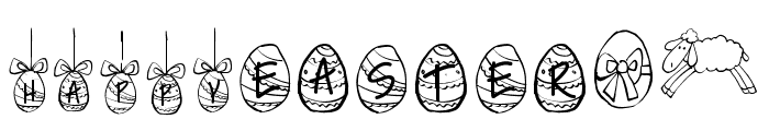 HAPPY EASTER Font LOWERCASE