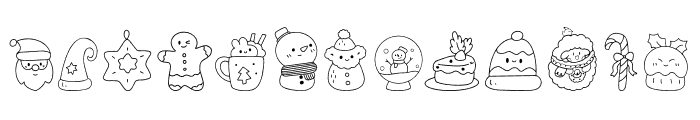 HELLO CHRISTMAS Dingbats Font UPPERCASE