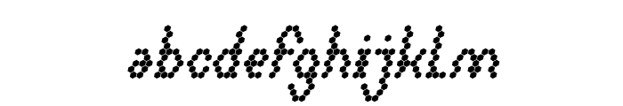 HEXAGONAL Italic Font LOWERCASE
