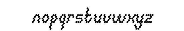 HEXAGONAL Italic Font LOWERCASE