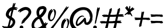 HMRILEBRUSH-Regular Font OTHER CHARS