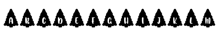 HNC Christmas Tree  Alphabet Regular Font UPPERCASE