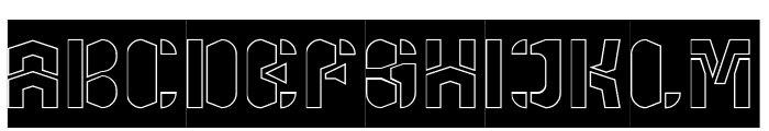 HOLOGRAPHIC MIND-Hollow-Inverse Font UPPERCASE