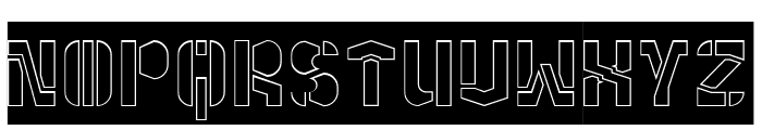 HOLOGRAPHIC MIND-Hollow-Inverse Font UPPERCASE