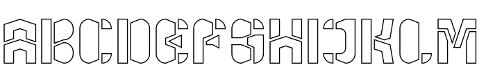 HOLOGRAPHIC MIND-Hollow Font UPPERCASE
