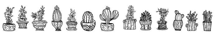 HOUSE PLANTS Font LOWERCASE