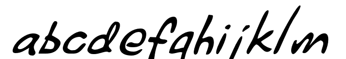 Haakke-Slanted Font LOWERCASE