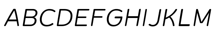 HabaneraRounded-LightItalic Font UPPERCASE