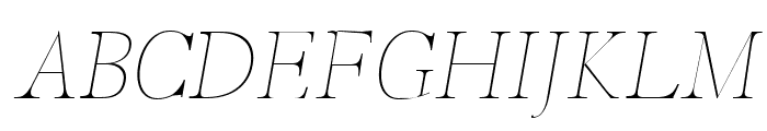 Hagito Thin Italic Font UPPERCASE