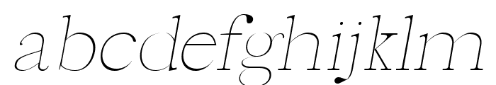 Hagito Thin Italic Font LOWERCASE