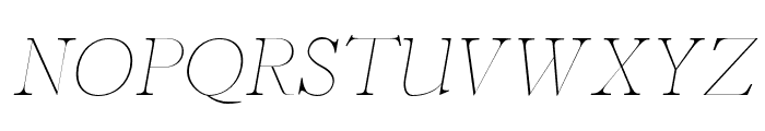 Hagito-ThinItalic Font UPPERCASE