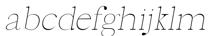 Hagito-ThinItalic Font LOWERCASE