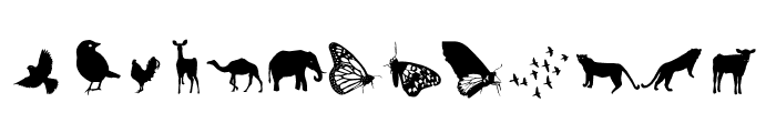 Hai Butterfly Animal Font UPPERCASE