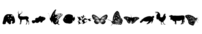 Hai Butterfly Animal Font LOWERCASE