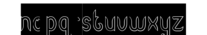 Hair Style-Hollow-Inverse Font LOWERCASE