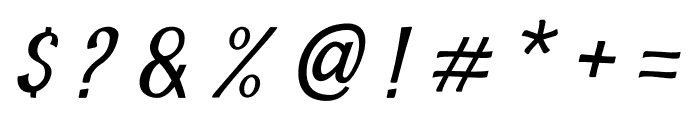 Halfmoon Italic Font OTHER CHARS