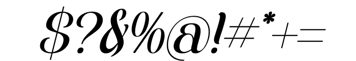 Haliskar Delisha Italic Font OTHER CHARS