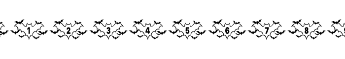 Halloween Bats Font OTHER CHARS