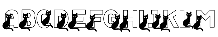 Halloween Black Cat Font UPPERCASE
