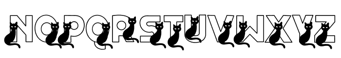 Halloween Black Cat Font UPPERCASE