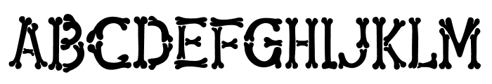 Halloween Bones Font UPPERCASE