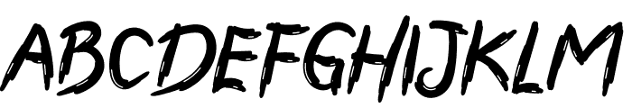 Halloween Brushting Font LOWERCASE