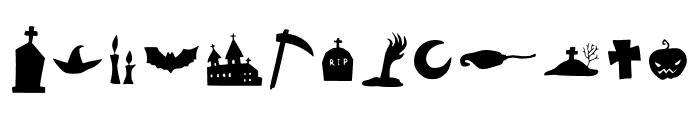 Halloween Clipart Font LOWERCASE