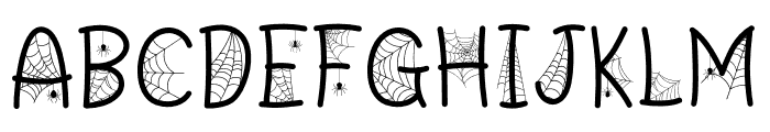 Halloween Cob Web Font UPPERCASE