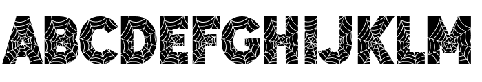 Halloween Cobwebs Font UPPERCASE