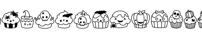 Halloween Cupcake Font UPPERCASE