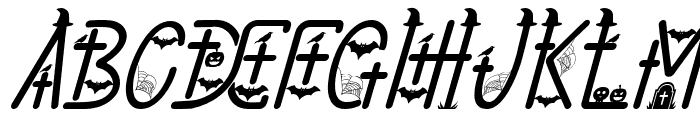 Halloween Decorative Light Italic Font UPPERCASE