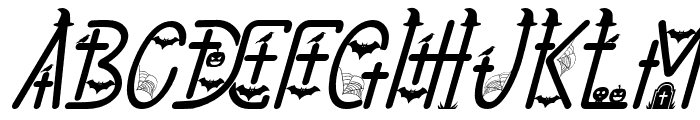 Halloween Decorative Light Italic Font LOWERCASE