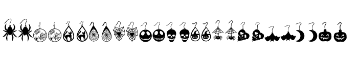 Halloween Earrings Font UPPERCASE