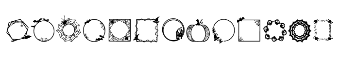 Halloween Frame Font UPPERCASE