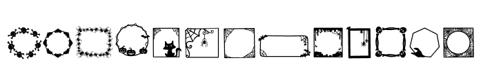 Halloween Frame Font UPPERCASE