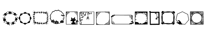 Halloween Frame Font LOWERCASE