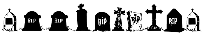 Halloween Grave Font OTHER CHARS